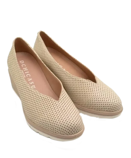 zapato cuña beige dchicas 3740